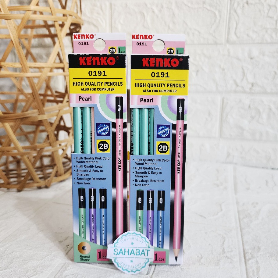 

CEPAT PENCIL PENSIL 2B KENKO 191 12 PCS FOR EXAMCOMPUTER PENSIL KENKO