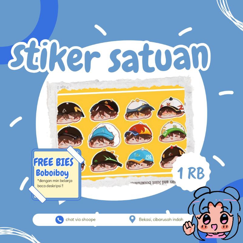 

[BACA DESKRIPSI]STIKER BOBOIBOY ALL ELEMENTAL FUSION SATUAN BY; FaNNiza
