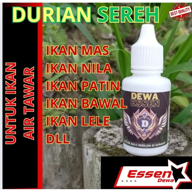 Esen khusus Ikan Air tawar Gacor Aroma durian Sereh Dewa essen