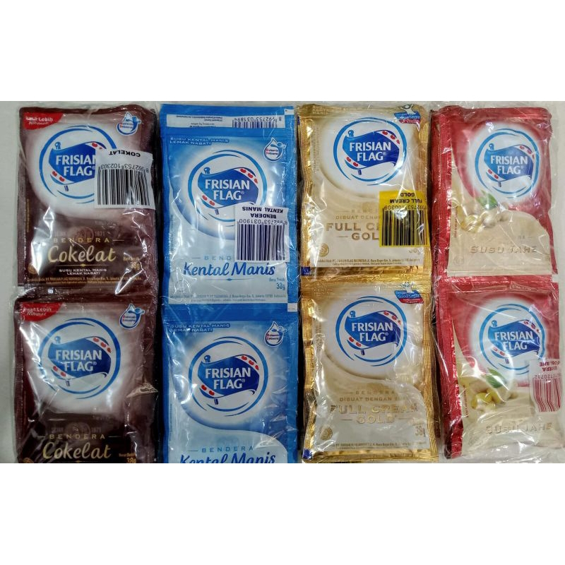 

Frisian Flag Sachet SKM @2renteng Korean Strawberry,Coklat,putih,jahe,gold all varian