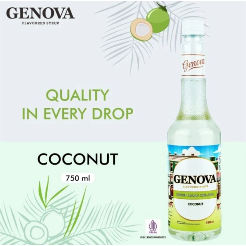 

Coconut Syrup Genova 750 ml - Sirup Genova Rasa kelapa