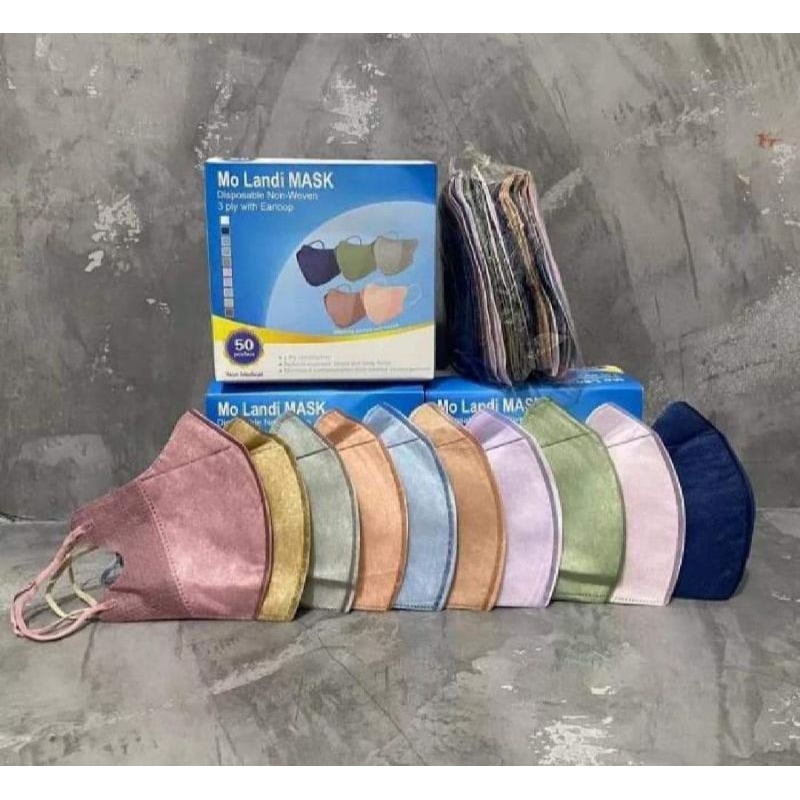 Masker Duckbill Dewasa Rainbow/ Masker Duckbill Warna Warni Isi 50.
