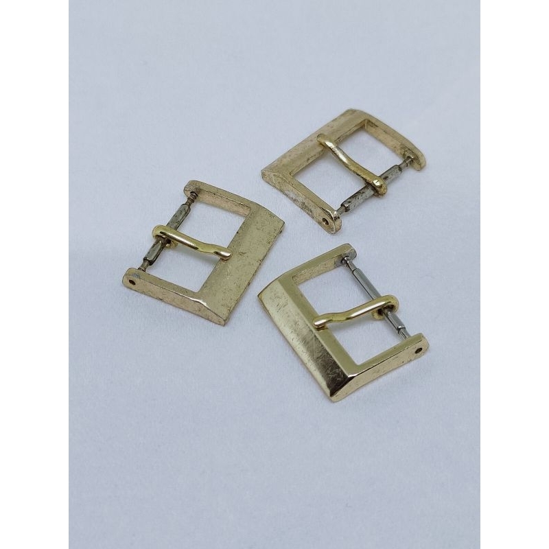 Buckle strap kulit jam tangan antik 15mm leather strap arloji vintage watch part  lawas klasik