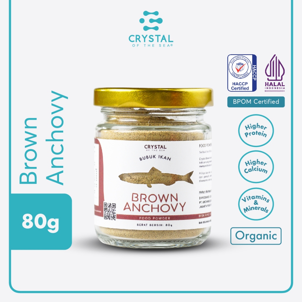 

Crystal of the Sea | Brown Anchovy Powder 80GR | Ikan Bilis Bubuk Teri Jengki - Bumbu Kaldu MPASI