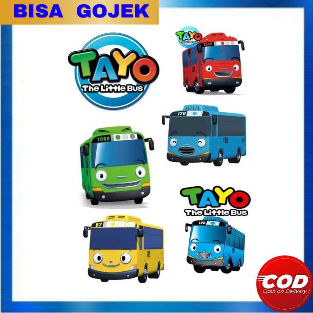 Zifoil Balon Foil Karakter Bus Tayo / Balon Bus / Balon Animasi Tayo