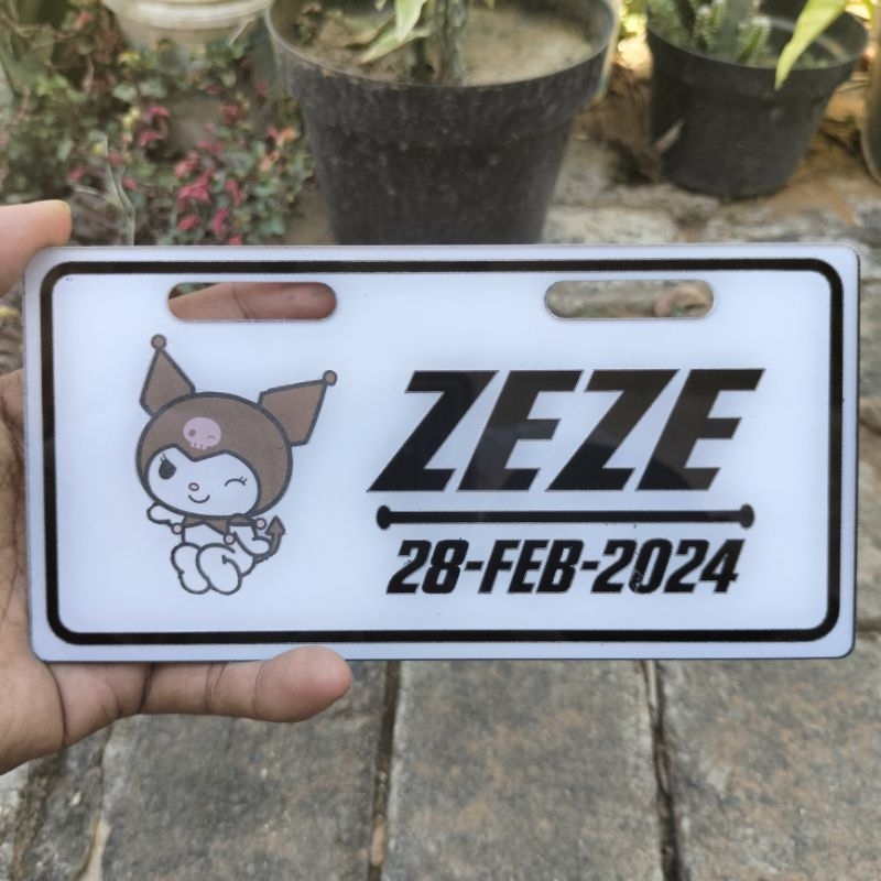 Plat Speda Listrik / Plat Speda Listrik Custome Nama / Plat Speda Listrik Foto