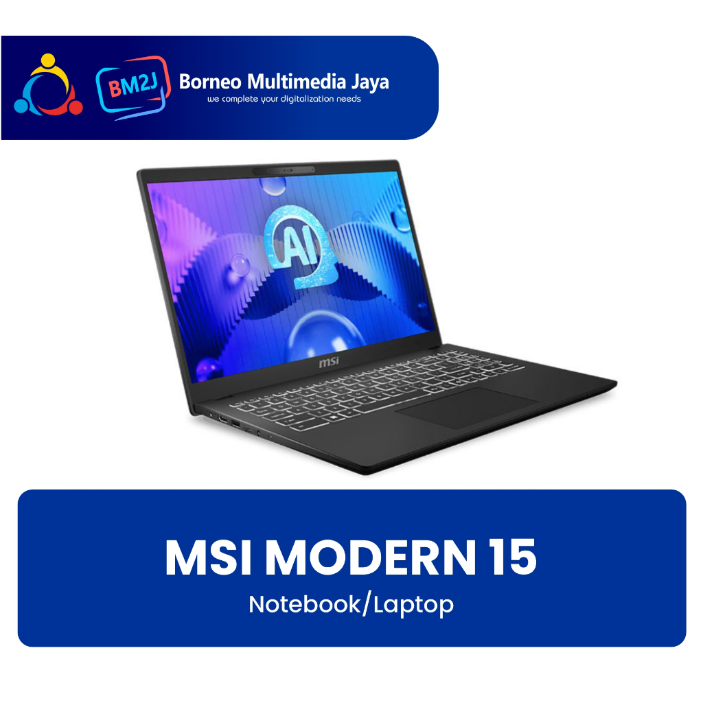 MSI Modern 15 H AI C1MG (9S7-15H551-017) /Ultra 5 125H/16GB/512GB SSD/15.6 INCH FHD IPS/Win 11 Home+