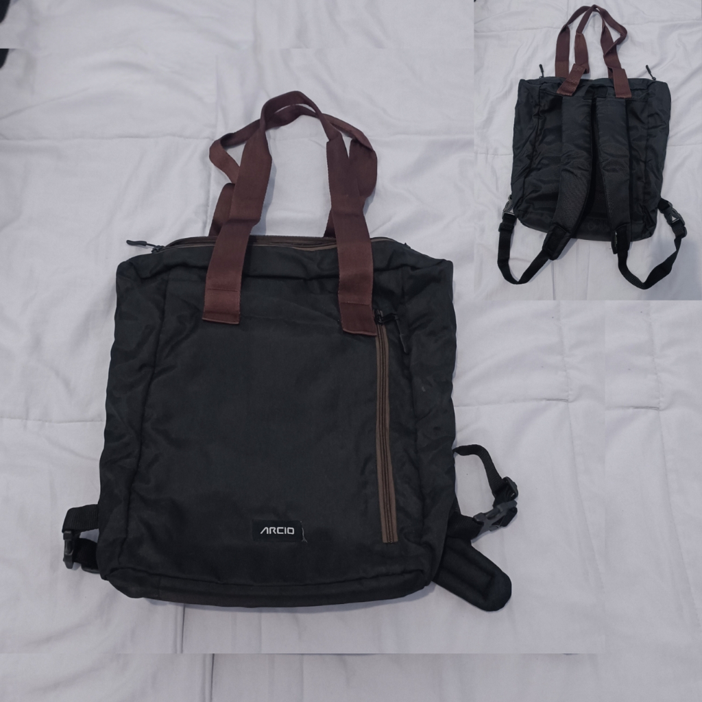 [PRELOVED] Arcio Kaito Black - Tas Ransel Pria Tote Bag