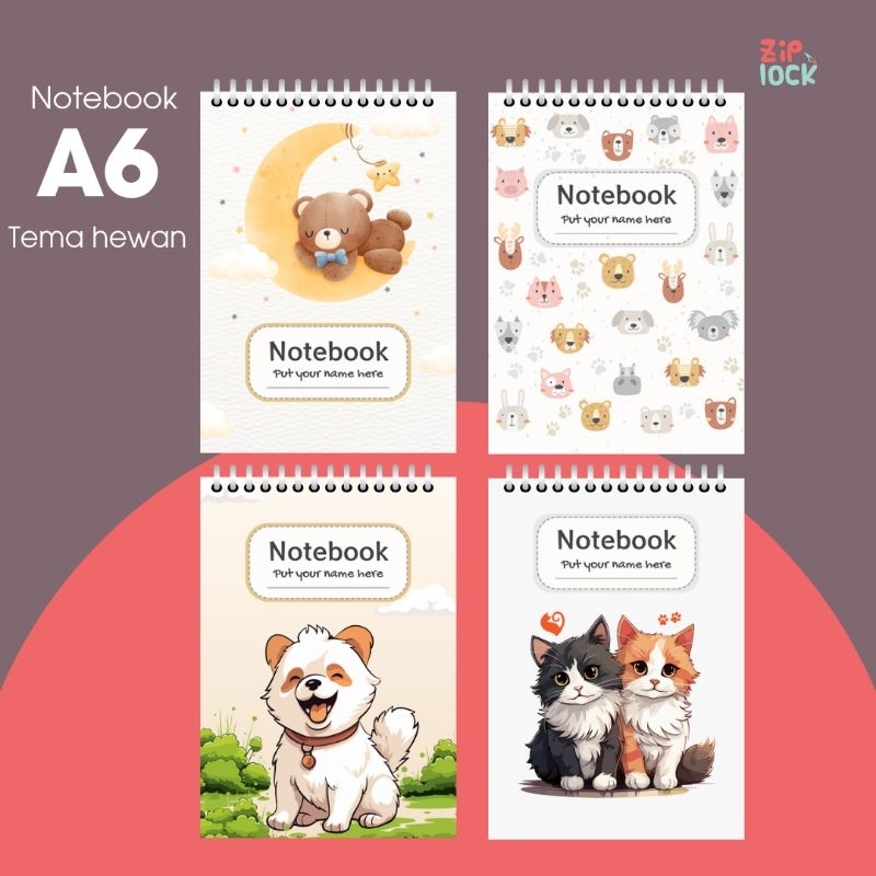 

Notebook Custom Nama A6 Lucu Buku Diary Buku Tulis Lucu Notebook Kecil Tema Hewan