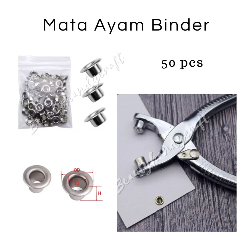 

Mata ayam /mata itik 50pcs untuk lubang binder /kalender map dll