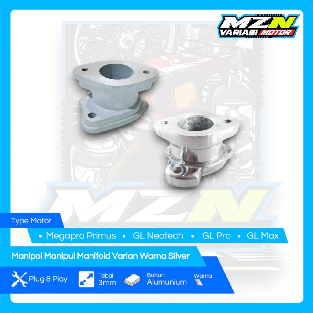Manipol Megapro Primus Manipol GL Pro Manipol GL Max Varian Warna Silver