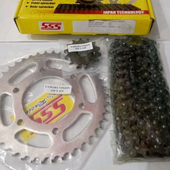 GEAR SET GEAR PAKET DEPAN BELAKANG RANTAI VIXION OLD SSS