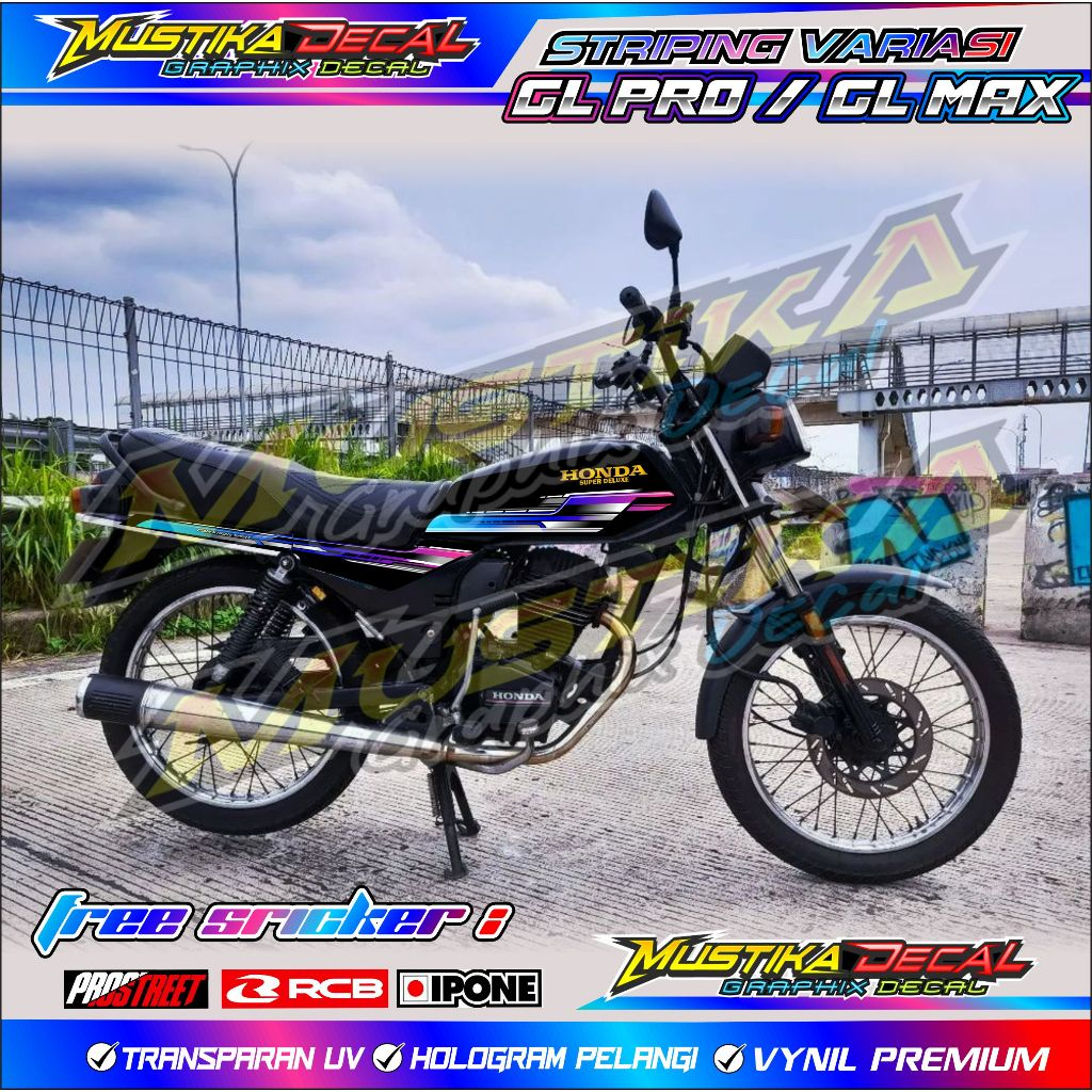 STRIPING VARIASI HONDA GL PRO - GL MAX / STICKER LIST VARIASI MOTOR GL PRO - GL MAX