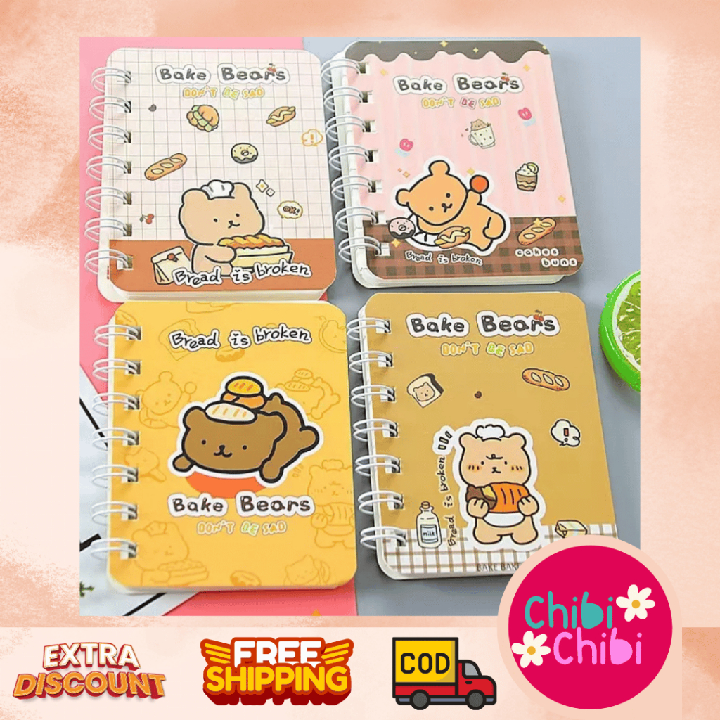 

Buku Catatan Kartun Memo A7 80 Lembar Buku Kecil NoteBook Ring Motif Notepad