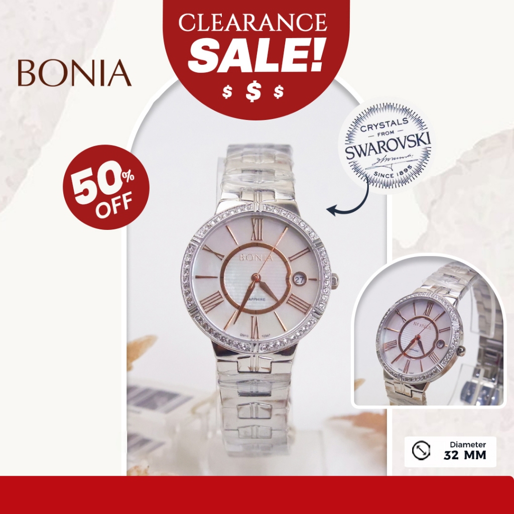 [ CLEARANCE SALE ] Jam Tangan Wanita Bonia BP10347-2353S Original Murah
