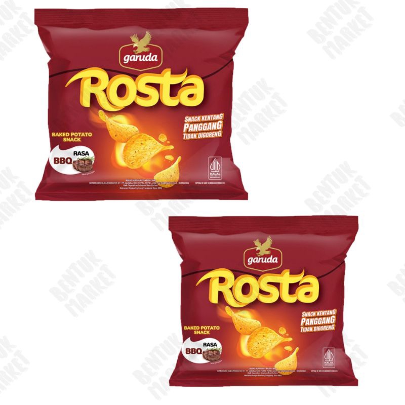 

GARUDA ROSTA Keripik Kentang Panggang Rasa BBQ 60gr / Keripik / Cemilan Instan