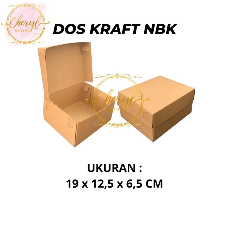 

(10 PCS) DOS / DUS KRAFT NBK UK 19 x 12,5 x 6,5 CM / Karton Box Kotak Hampers Kraft