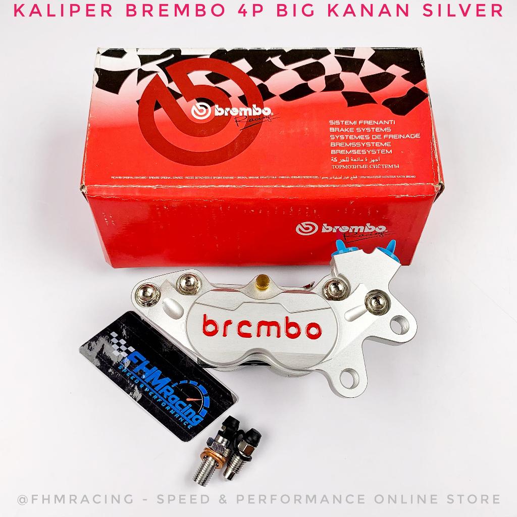 Kaliper Brembo 4P Big kanan Silver, Kaliper Brembo 2P Thailand