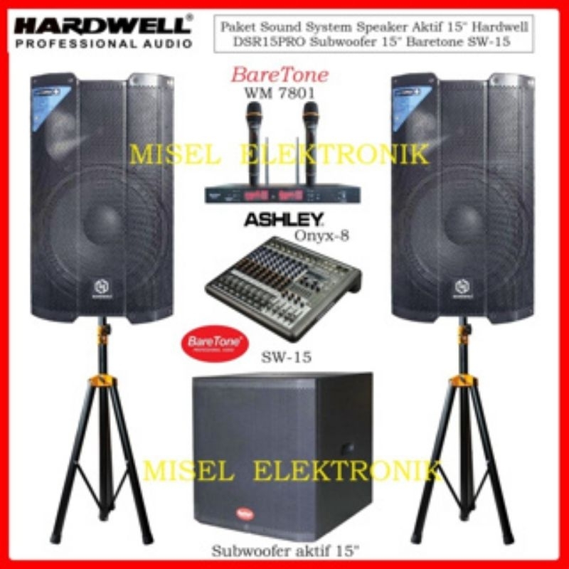 Paket Sound System Outdoor Speaker 15 Inch Hardwell DSR15PRO Sub 15 Inch