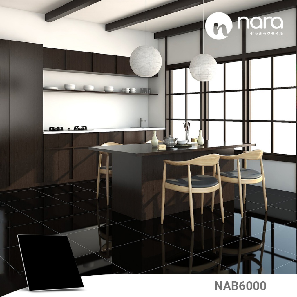 GRANITE NARA CERAMICA 60x60 cm - NAB6000 - SUPER BLACK