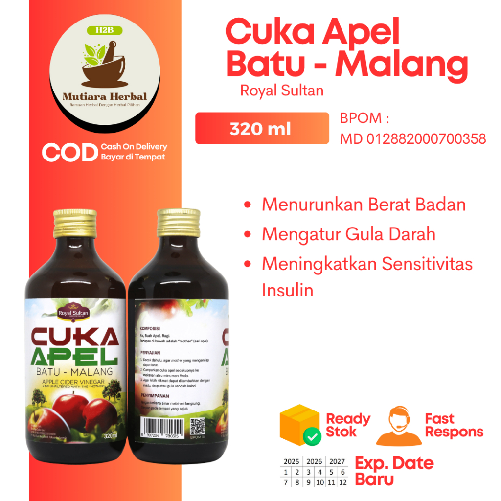 

Cuka Apel Batu Malang Royal Sultan Asli Original Promo Harga Jual Murah