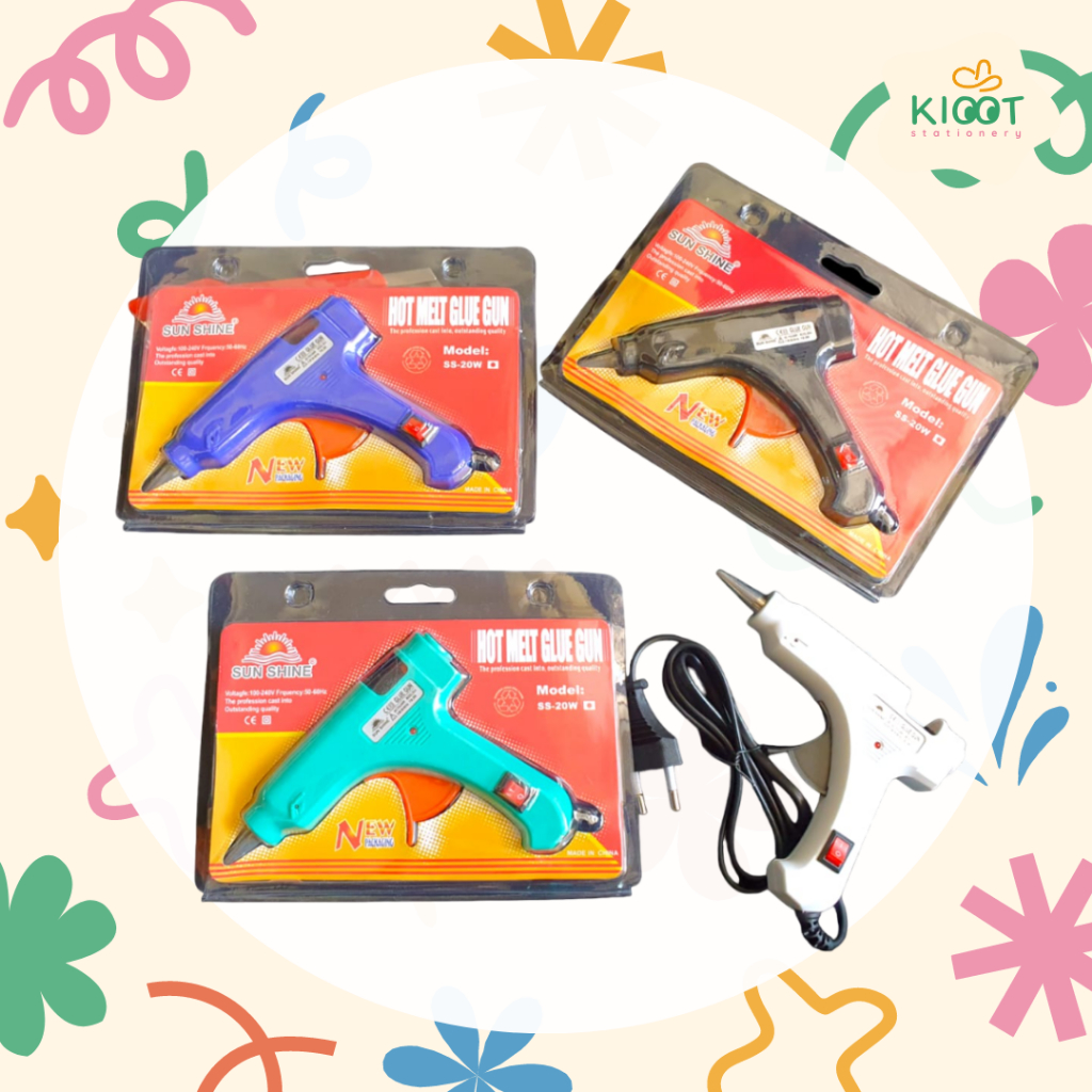 

Lem Tembak / Hot Melt Glue Gun Lengket Kecil Mini Dekorasi Kerajinan Kantor Tangan DIY SS-20W