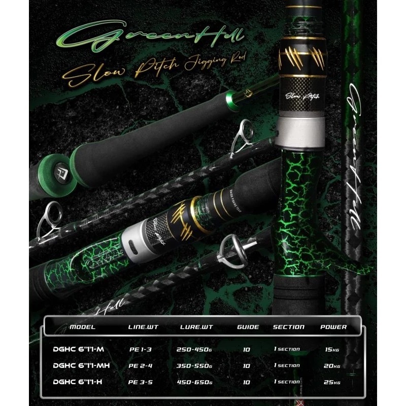 Joran Daido Green Hall Jigging OH One Piece Uk 180 Cm Full Fuji Ring