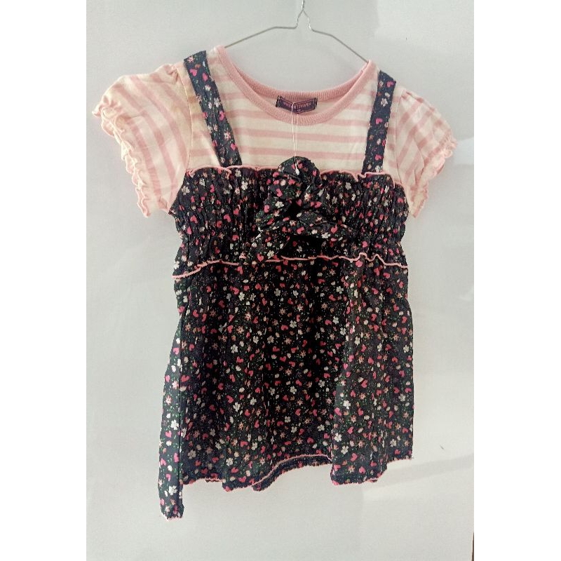 Preloved baju atasan anak + hadiah karet rambut