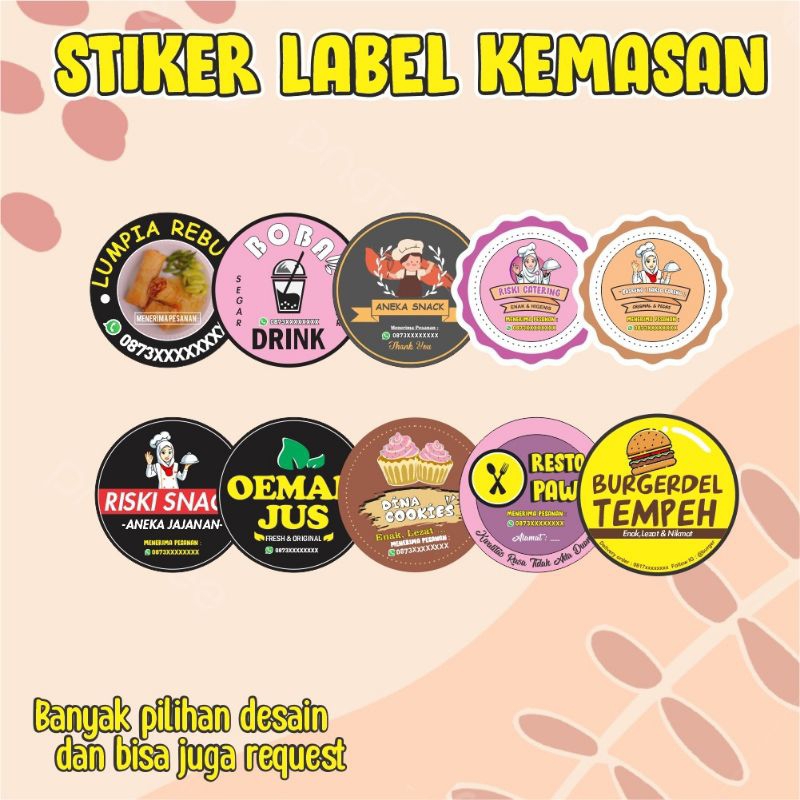 

Stiker produk label kemasan
