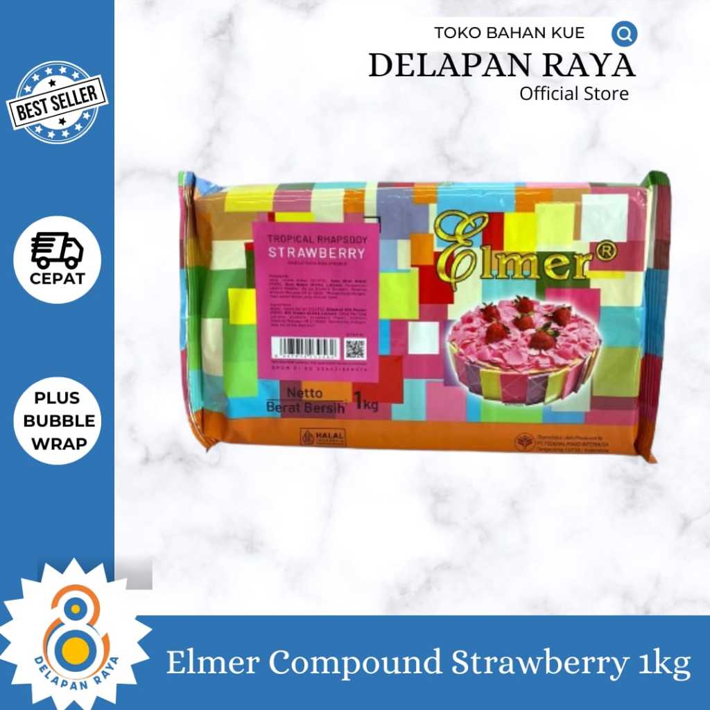 

ELMER COMPOUND TROPICAL RAINBOW 1KG COKLAT BATANG WARNA RASA STRAWBERRY -8Raya