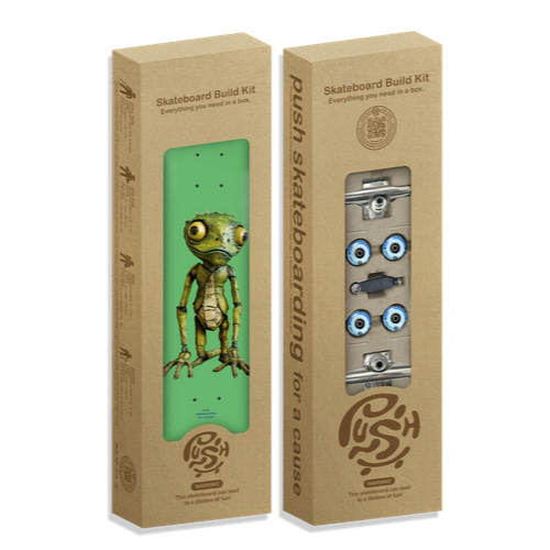 Skateboard Build Kit Push Lizard Guy FP Incomplete - 7.5" / Jual Skateboard Push Fullset Build Kit