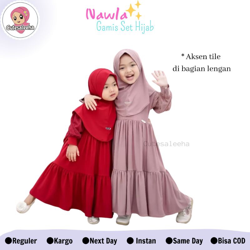 Gamis Anak Perempuan Baju Muslim Anak Perempuan Gamis Tile Anak Gamis Nawla Aqilla