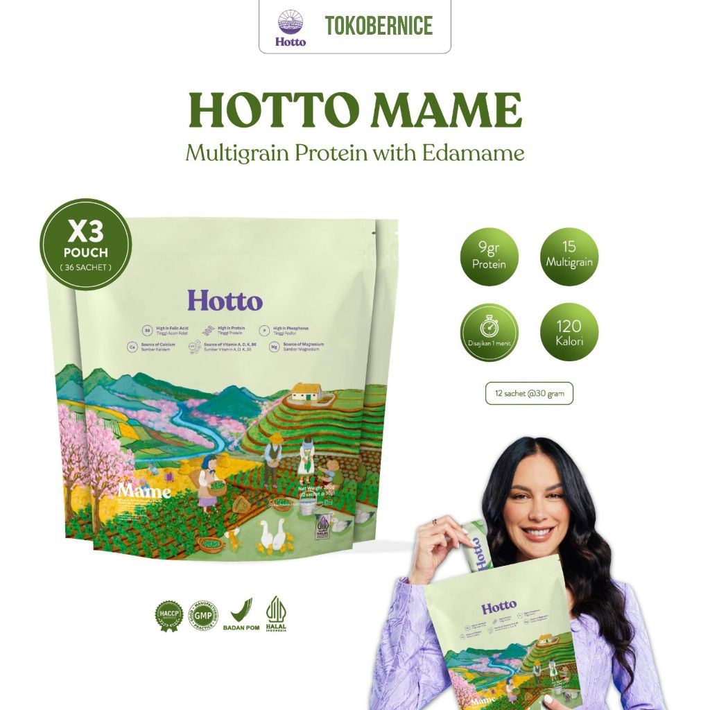 

( 3 Pouch) Hotto Mame Multigrain Protein Whey Edamame