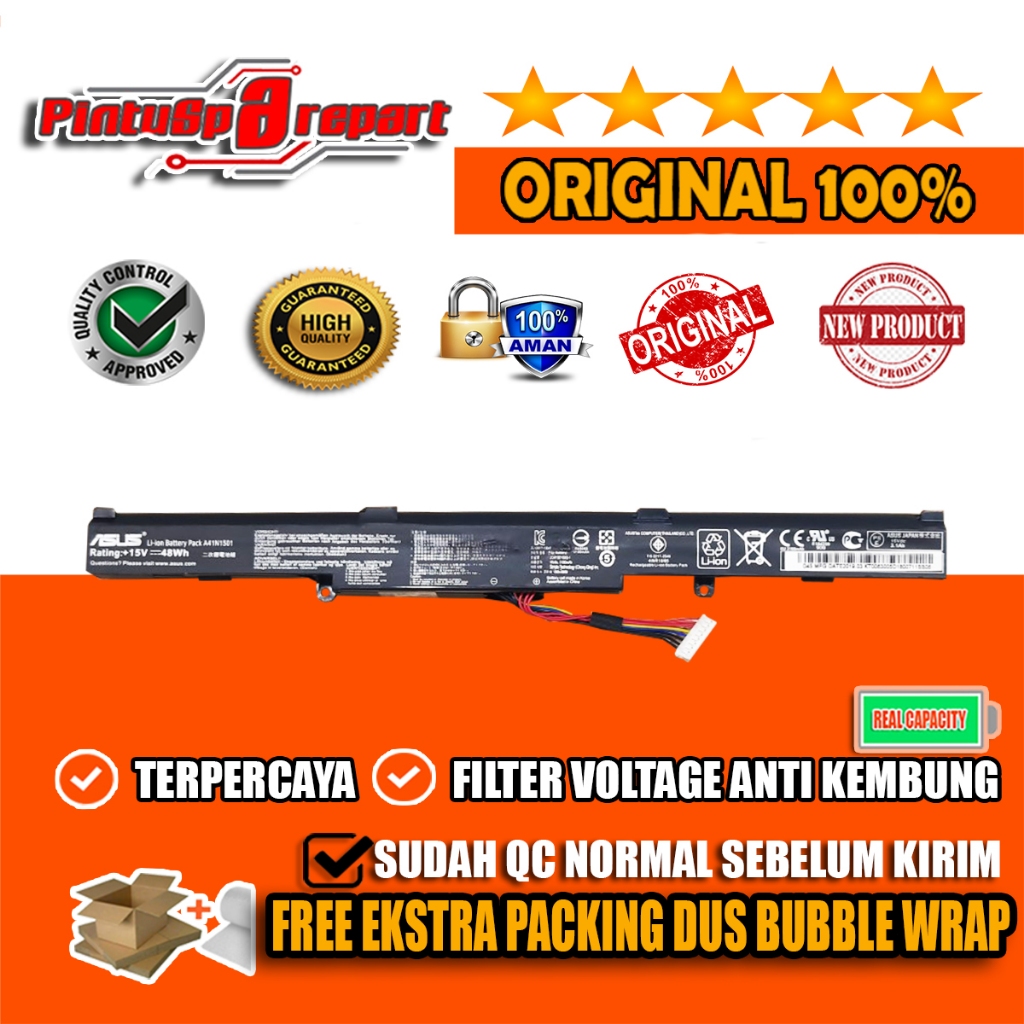 (Genuine A41N1501/A41LK9H) Baterai Battery Original Asus Rog GL752 GL752V GL752J GL752JW GL752VL GL7