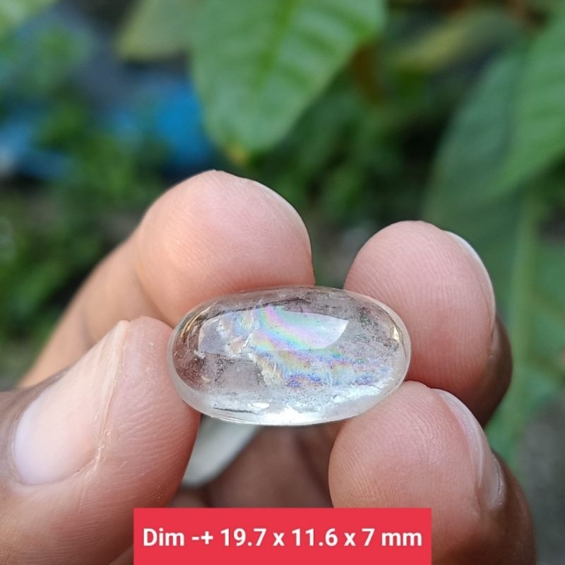 batu kecubung air pelangi asli Kalimantan
