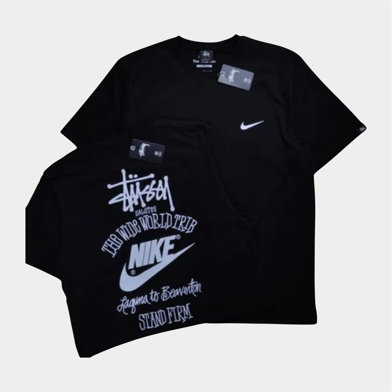 Kaos T-Shirt Oversize Nike X Stussy Tour The Wide World