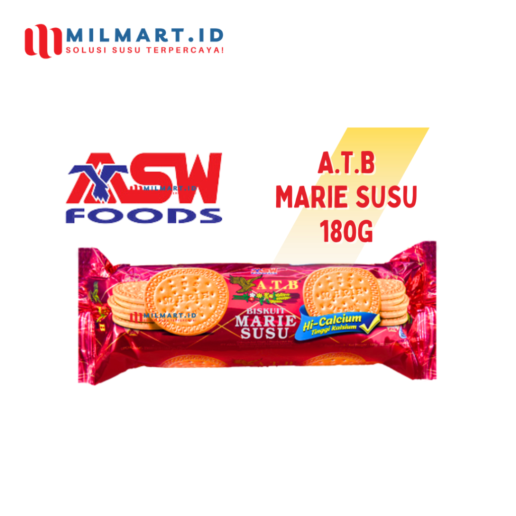 

ASW FOODS ATB MARIE SUSU ROLL 180 G BISKUIT CAMILAN ROTI KERING