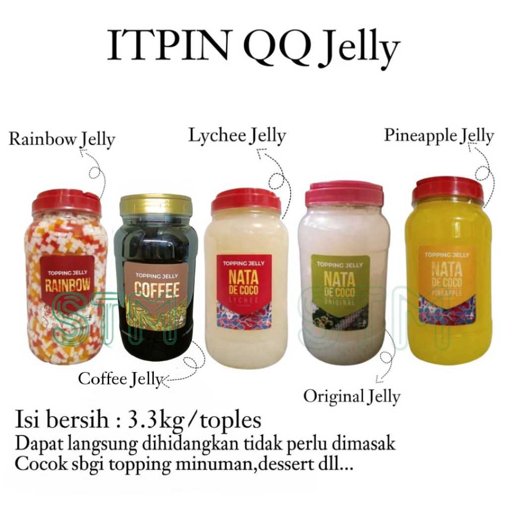 

itpin Coffee jelly QQ/cofe Rainbow lychee Original jely/Leci pineapple/coffe nanas jeli Premium merk itpin