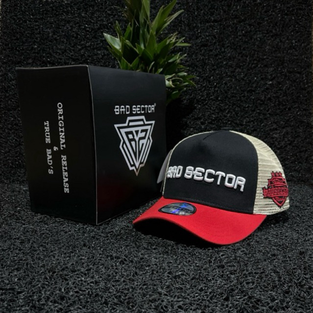 Topi Baseball Trucker Badsector Putih Tree Color Topi Distro Original