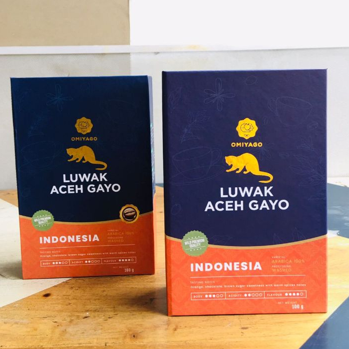 

Kopi Luwak Aceh Gayo Premium Omiyago / Luwak Wild / Luwak Liar Bean 100GR