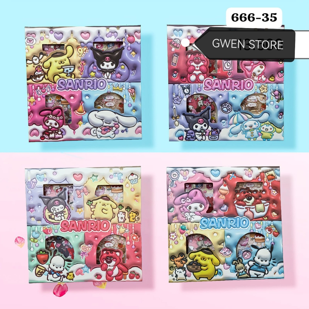 

Sticker Momo 100pcs kotak / sticker Sanrio / Avengers kuromi melody chinamorol hellokityy / sticker tempel / sticker murah / tempelan botol minum