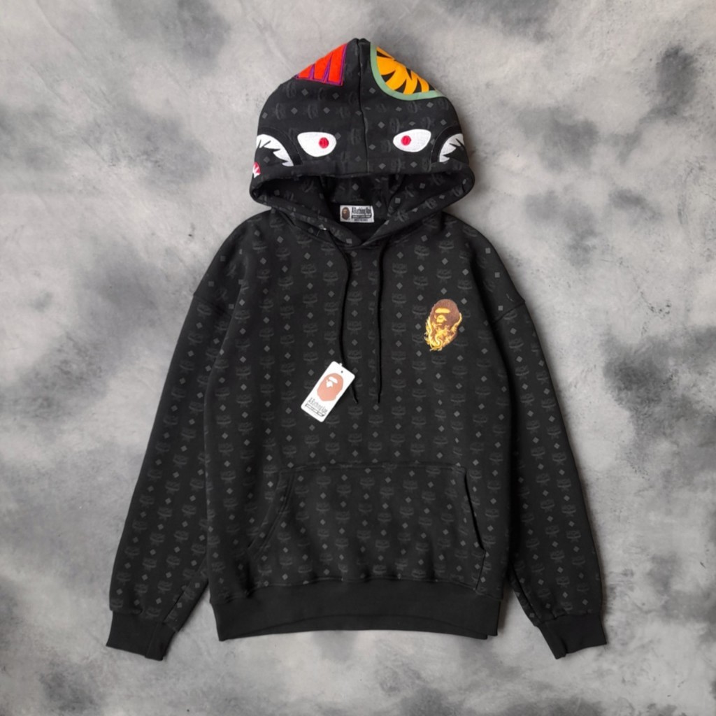 Jaket Hoodie Pria Sweater BAPE MCM Full Print Premium Ori Sweatshirt Pria Wanita Terbaru Full Tag