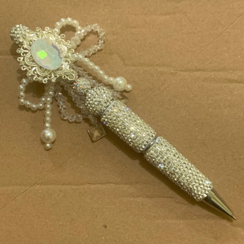 

pen diy bling bling putih pita mutiara /pen diy / pena diy