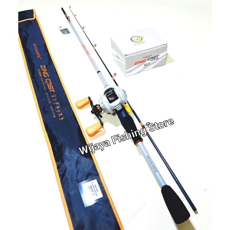 Set Pancing BC Casting Joran dan Reel Seahawk Zing Cast 180 198