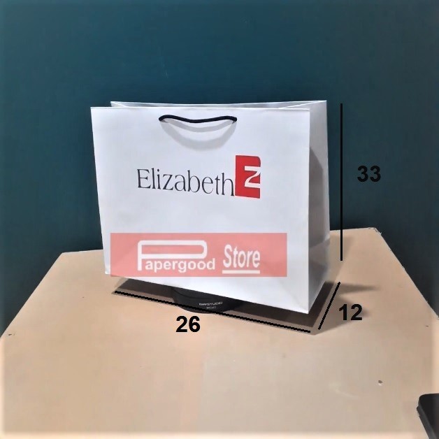 

Paper bag Elizabeth landscape putih 2 sisi
