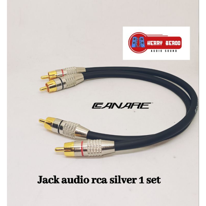 kabel jack audio rca to rca silver