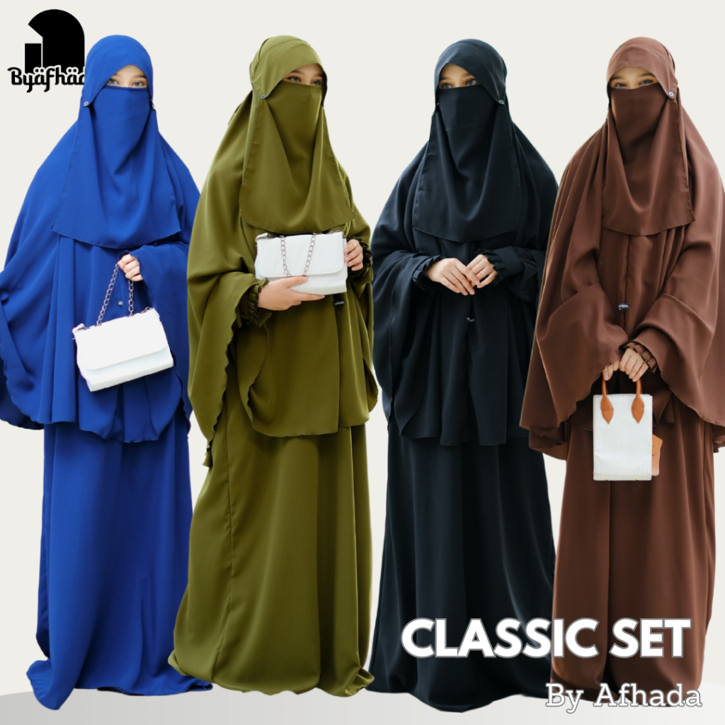 Byafhada Gamis cadar Classic Terbaru Baju & hijab Syari Free Niqab