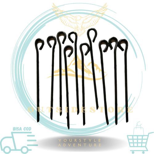 pasak tenda besi 30cm patok tenda panjang 30cm bijian