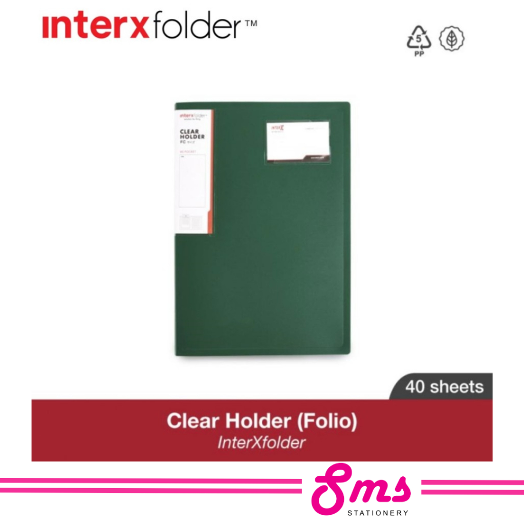 

Interxfolder Display Album F4 (Folio) / Clear Holder FC 40 Pocket - Biru