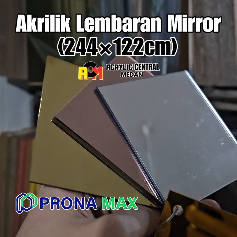 Akrilik Lembaran Mirror 2MM (244×122cm) Gold, Silver, Rose Gold / Acrylic Sheet Mirror